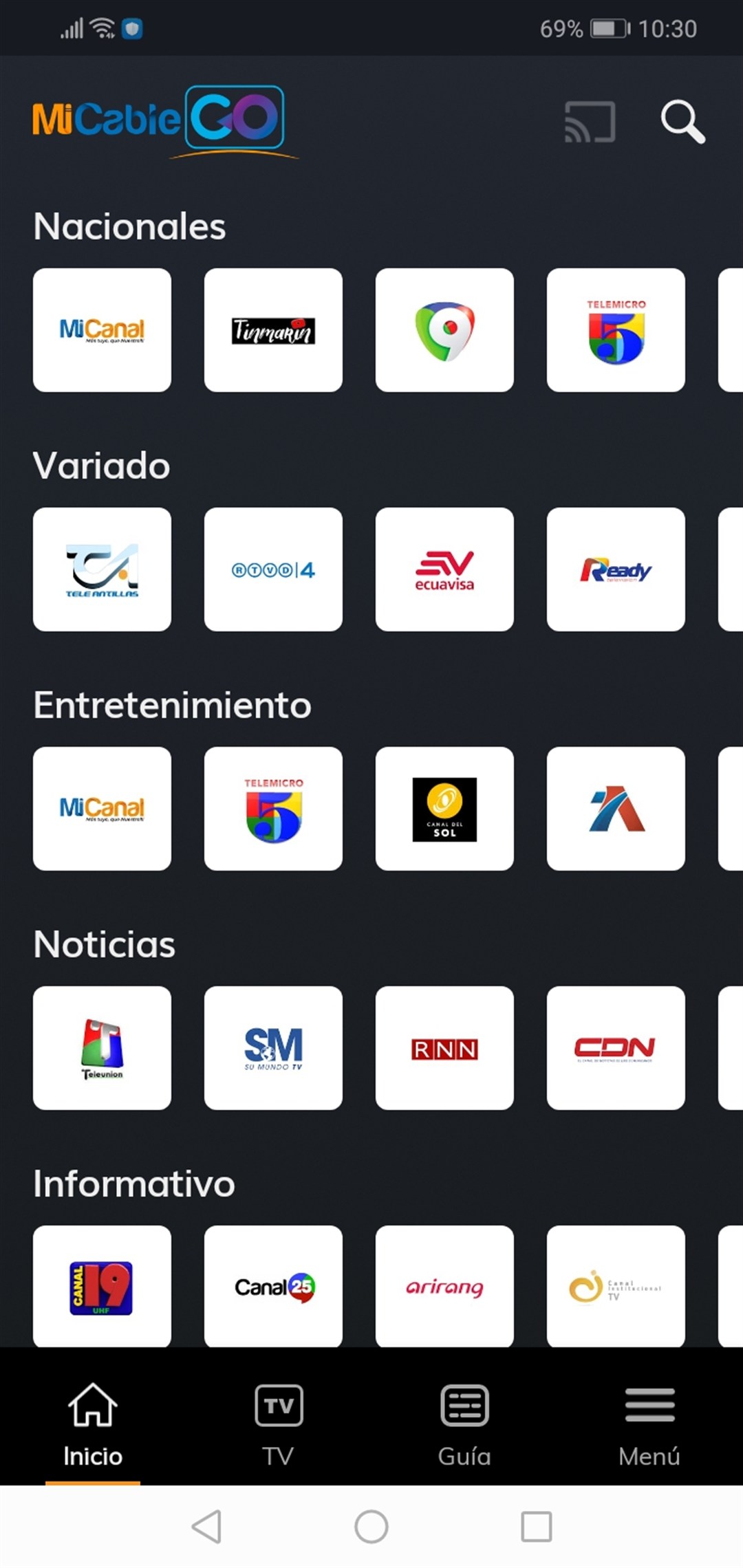 Canales Mi Cable GO